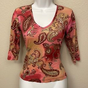 A. Byer y2k paisley top Medium